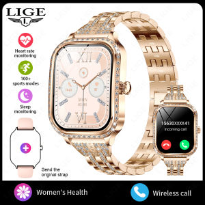 LIGE | New Smart Watch For Women Gifts 1.75" HD Display Heart Rate Sport Fitness IP68 Waterproof Bluetooth Call Ladies Gift Smartwatch