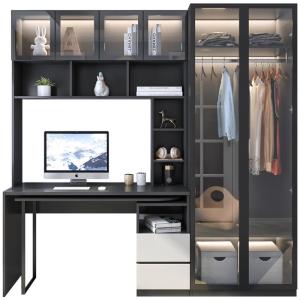Weimei | Luxurious Combination Study Desk Bookshelf Wardrobe