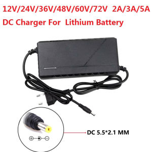 12V 24V 36V 48V 60V 72V Charger 2A 3A 5A Lithium Battery Pack 42 54.6 67.2 84V DC EU Smart Intelligent Fast Charging Charge