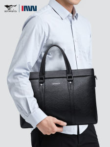 SEPTWOLVES | Mens New Capacity Travel Shoulder and Crossbody Handbag Genuine Leather