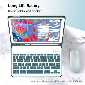 MD Keyboard Case for iPad 10.2 Inch 9th/8th/7th Gen for iPad Air 3 / Pro 10.5 Inch [Wireless Keyboard][Support 3 System] Folio Stand Case with Pencil Holder for iPad 10.2"/10.5"