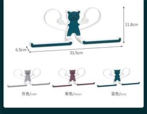 小熊衣架收纳架（1个）Bear Hanger Storage Rack 介绍您这款#壁挂衣架收纳神器😍 无痕贴免打孔安装 👍有了它，让衣架整整齐齐挂着，拿取也超方便~‼👍 #好物分享❤
