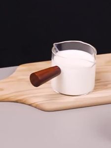 Bevavar Gelas Takar Kopi 100ml dengan Pegangan Gelas Milk Jug Kaca Borosilicate