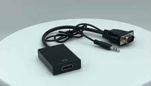 kebidumei | KEBIDUMEI VGA TO HDMI-compatible TV Converter 1080P HD Audio Video Cable Adapter VGA Input HD Output for PC Laptop TV Projector