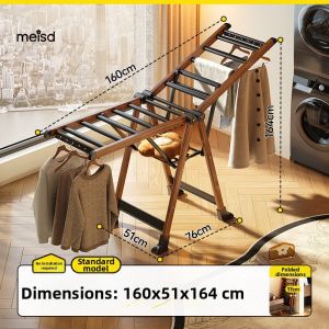 MEISD | Foldable Height Adjustable Clothes Drying Rack Extendable
