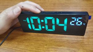 Voice Control Digital Alarm Clock Temperature Dual Alarm Snooze Desktop Table Clock Night Mode 12/24H LED Clock Watch
