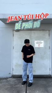 Quần jean quần bò túi hộp ống suông nam nữ 2 màu sắc SUN 119 mặc thoải mái dễ phối đồ phong cách hàn quốc