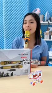 PROMO Advance Microphone Double Wireless MIC-206  Bisa di Charger