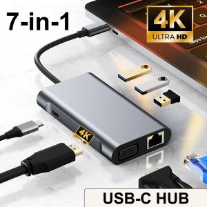 Usb C HUB Type C to HDMI-compatible 4K 30Hz USB 3.0 HUB Adapter Dock PD USB C Splitter for MacBook Pro Air Samsung S26 25 24 23