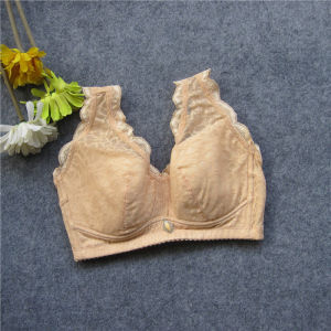 Wireless Full Coverage Comfortable Side Gathered Vest Style Bra for Plump Mothers Underwear Intimate Apparel Brand Unknown
