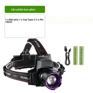 Đèn Pha LED Mạnh Mẽ Nhất 69000000LM Đèn Pha Tầm Xa 4000M Siêu Sáng Bao Gồm Pin 18650 Dành Cho Câu Cá Và Các Hoạt Động Ngoài Trời