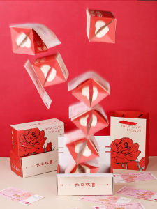 Valentines Day Creative Money Bomber Gift Box Jumping Red Envelope Box Birthday Surprise Gift for Boyfriend Cute Lovely Style