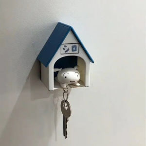 Bandai | Anime Crayon Shin Chanss Keychain Key Holder House Wall Couple Hanger Home Decoration Kawaii Cartoon Creative Keyring Gifts