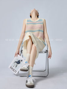 Lace Hollow Knit Vest Stylish Womens Wear For Early Spring