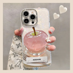 Case For iPhone 16 Pro Max17ProMax15Promax iPhone13 14 With Hand Strap&Phone Fold Holder Advanced Shell Pattern Clear crystal Apple Pattern Ins-Style Clean Fit iPhone12 13promax