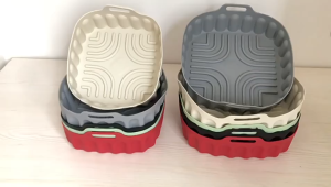 แผ่นซิลิโคน แผ่นรองหม้อทอดไร้น้ำมัน รองบหม้อทอดไร้น้ำมัน ถาดอบขนมซิลิโคน Air Fryer ที่รองหม้อทอด ใช้แทนกระดาษ อาหารไม่ติด