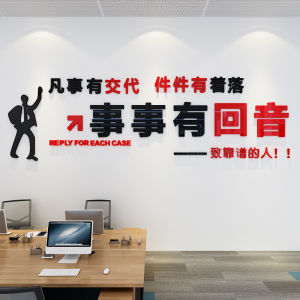 Motivational Office Culture Wall Stickers Self Adhesive Decorative Acrylic Waterproof Geometric Pattern for Meeting Room