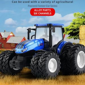 Farmer Car Remote Control Tractor Trailer 2.4G RC Tractor Simulation Engineering Construction Truck Model Toy Tillage Machine