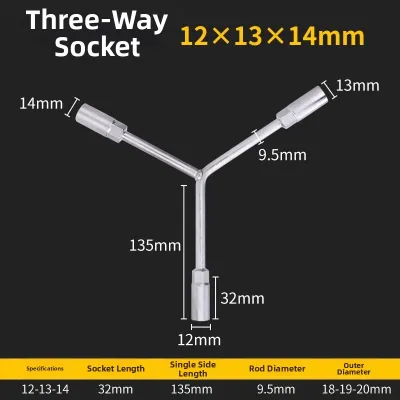deli | Tri-pronged Tire Wrench