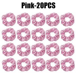 1-40Pcs LED Luminous Scrunchies Glowing Hairband Girl Light Up Hair Scrunchy Birthday Party Headwear Supplies Hair Accessories