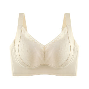 MiiOW | Lace Bra Womens Adjustment Type Underwear No Trace Large Size Reduction Prevent Sagging Full Cup V-neck Nylon Fabric Summer