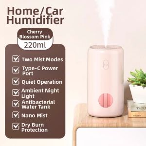 Quiet Small Humidifier for Bedroom Office Use NOCCILI Brand 220ml Water Capacity Nano Fogging USB Powered 15dB Low Noise