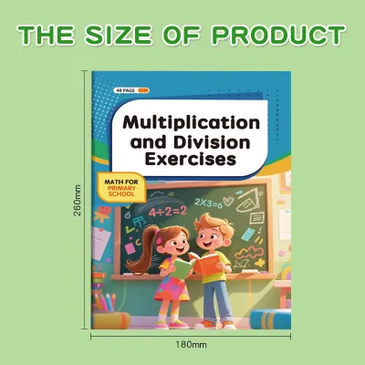 Multiplication and division workbook math practice book improve calculation skills educational tool for brain development