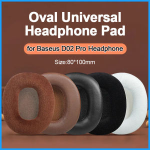 Oval Earphone Pad 80 x 100mm Earmuff for Baseus D02 Pro D05 Headset Universal Headset Protective Case Replacement Flannel Earmuffs for Headphones