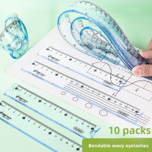 DISCO BEAR | Wave Line Multifunctional Transparent Student Ruler