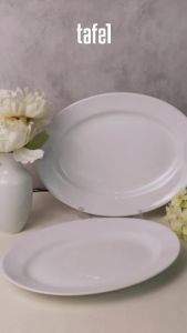 BLANC Piring Saji Keramik Oval HORECA Series Isi 1