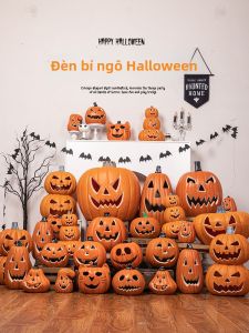 ANQIYUE | Halloween Decoration Pumpkin Lantern for Outdoor DIY Assembly Kindergarten Props