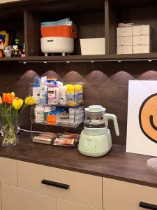 Transparent Desktop Organizer Box Bar Counter Snacks Bookshelf Cosmetic Coffee Miscellaneous Items Storage Basket Rectangular Plastic