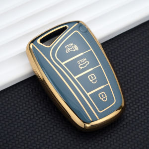 3 4 Buttons TPU Car Key Shell for Hyundai Genesis 2013 2014 2015 Santa Fe Equus Azera Fob Remote Control Auto Key Case Cover
