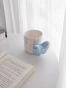 ถูกและดี แก้วกาแฟ แก้วน้ำ แก้วกาแฟพร้อมช้อนคน ของขวัญ แก้ว 400ml