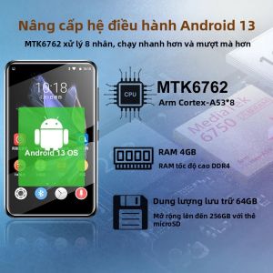 Famue | Máy Nghe Nhạc MP3 Famue BF61 5G WiFi Bluetooth Android 13 4GB+64GB Hỗ Trợ VK Music Spotify Amazon Music Với Radio FM Và Màn Hình Cảm Ứng