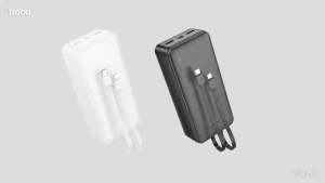 แบตเตอรี่สำรอง HOCO VK1-E1 Power Bank พาวเวอร์แบงค์ 30000mAh มีสายชาร์จในตัว  Fast Charging