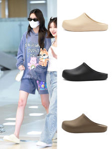 รองเท้าแตะสวมแบบสวมหัวสำหรับผู้หญิงในช่วงฤดูร้อนปี 2024 ทรงหัวแหลม ส้นเตี้ย พื้นยาง รองเท้าแตะสวมแบบสวมหัวสำหรับผู้หญิงสำหรับใส่กลางแจ้ง