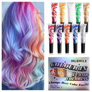 Bộ Nhuộm Tóc Tạm Thời 10 Màu Dùng Một Lần Tự Làm Không Độc Hại Có Thể Giặt Dạng Mascara Bút Chì Màu Phấn Tóc Dùng Một Lần