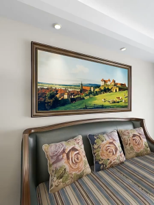 Vintage Mural European Castle Wall Art Decor Rustic Farm house Living Room Decor