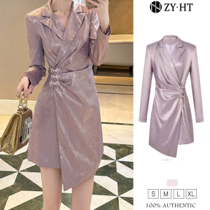 ZYHT EraVogue Womens Dresses Purple Dresses Suit Dresses Long Sleeve Dresses Formal Party Dresses Banquet Dresses Work Dresses 91320