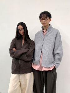 Roaringwild | Warm Half Turtleneck Double Zipper Sweater Jacket
