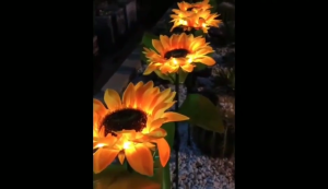 1/3 Head Solar Sunflower Lights LED Light Garland Outdoor Waterproof Garden Lawn Party Wedding Decoration Solar Powered Lamp