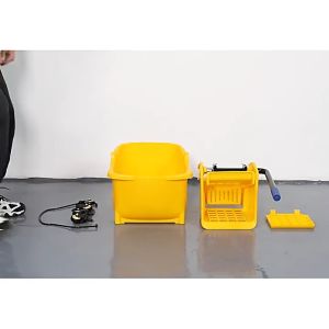 Heavy Duty Commercial Industrial Mop Bucket Squeezer 36L Side Press Wringer On Wheels cleaning tool