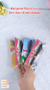 Ballpoint MultiColor Spesial Hari Kemerdekaan Indonesia 17 Agustus Alat Tulis Agustusan Independence Day Souvenir Merdeka Merah Putih