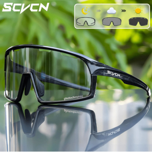 SCVCN Photochromic Cycling Sunglasses Men UV400 Eyewear Sports MTB Outdoor Goggles Bicycle UV400 Women Cycling Glasses