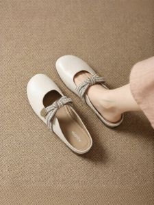 Agsdon | Summer Wear French Mary Jane Style Peep Toe Flats Womens