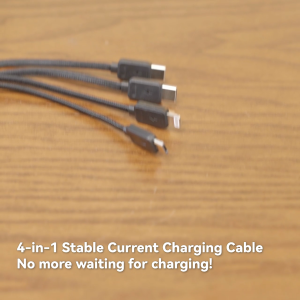 Essager 4-in-1 Multi Splitter Charging Data Cable 3A Fast Charge Type-C Input to Type-C / Lightning / Micro USB Compatible iPhone 17 16 15 14 iPad Samsung Xiaomi Huawei AirPods iWatch