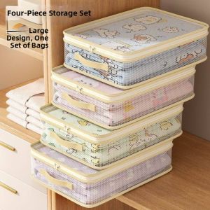 Transparent Handle Organizing Storage Bag