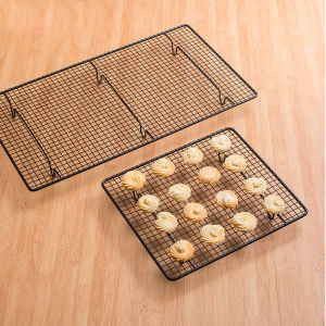 Carbon Steel Baking Rack Mesh Tray Kitchen Accessories Baking Cake Cooling Rack BBQ Oil Drainage Home Use Baking Tools