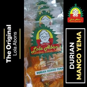 The Original Lola Abons Davao | Special Durian Mango Yema Candy 12pcs | 60grams
